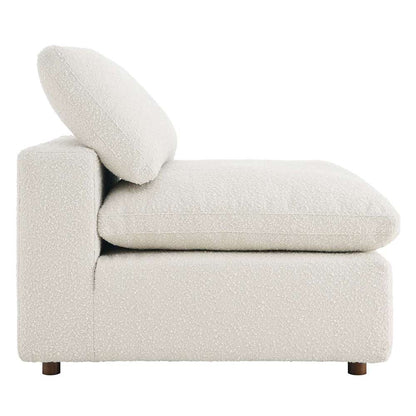 Modway - Commix Down Filled Overstuffed Boucle Fabric Armless Chair - EEI-6257-IVO veiw 3