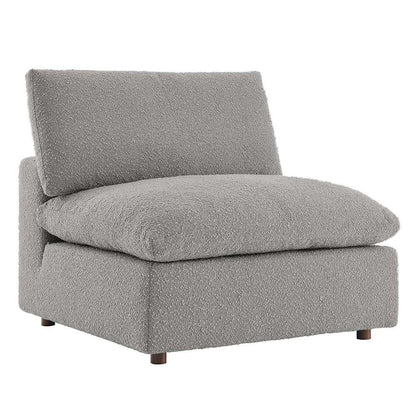 Modway - Commix Down Filled Overstuffed Boucle Fabric Armless Chair in Light Gray - EEI-6257-LGR veiw 1