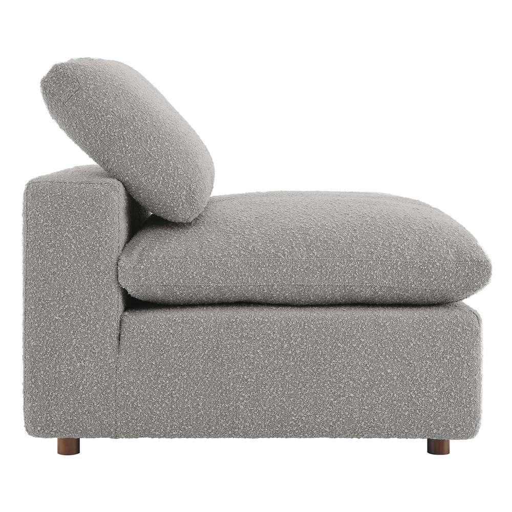Modway - Commix Down Filled Overstuffed Boucle Fabric Armless Chair in Light Gray - EEI-6257-LGR veiw 3