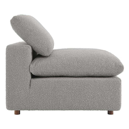 Modway - Commix Down Filled Overstuffed Boucle Fabric Armless Chair in Light Gray - EEI-6257-LGR veiw 3