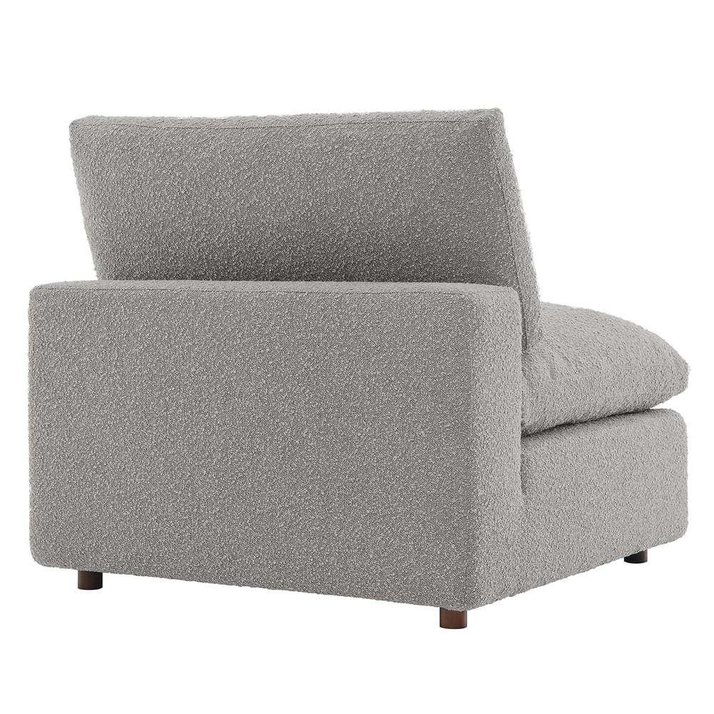 Modway - Commix Down Filled Overstuffed Boucle Fabric Armless Chair in Light Gray - EEI-6257-LGR veiw 4