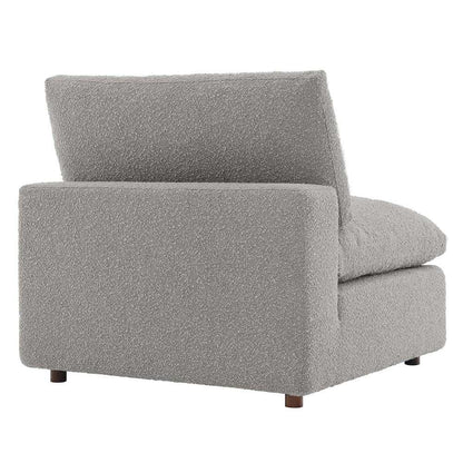 Modway - Commix Down Filled Overstuffed Boucle Fabric Armless Chair in Light Gray - EEI-6257-LGR veiw 4