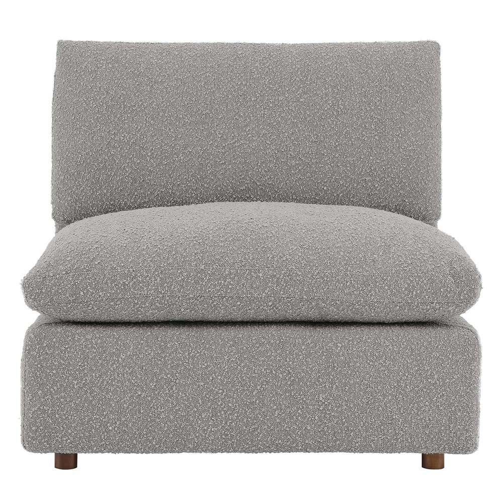 Modway - Commix Down Filled Overstuffed Boucle Fabric Armless Chair in Light Gray - EEI-6257-LGR veiw 5