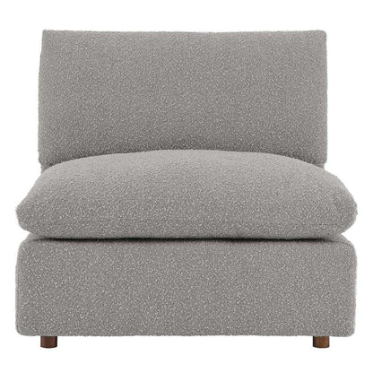 Modway - Commix Down Filled Overstuffed Boucle Fabric Armless Chair in Light Gray - EEI-6257-LGR veiw 5