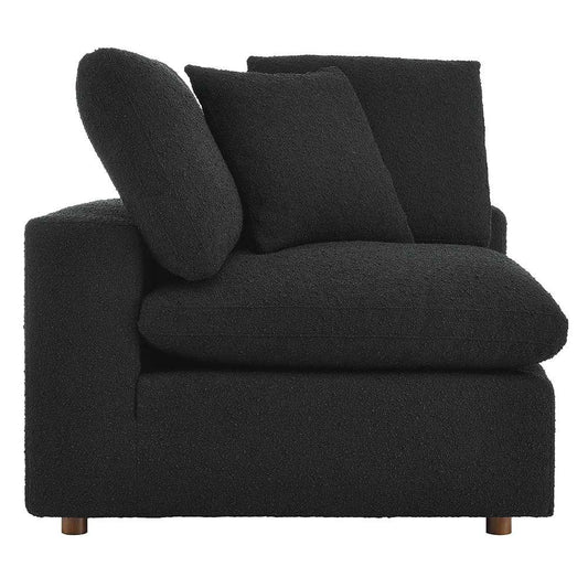 Modway - Commix Down Filled Overstuffed Boucle Fabric Corner Chair - EEI-6259-BLK veiw 1