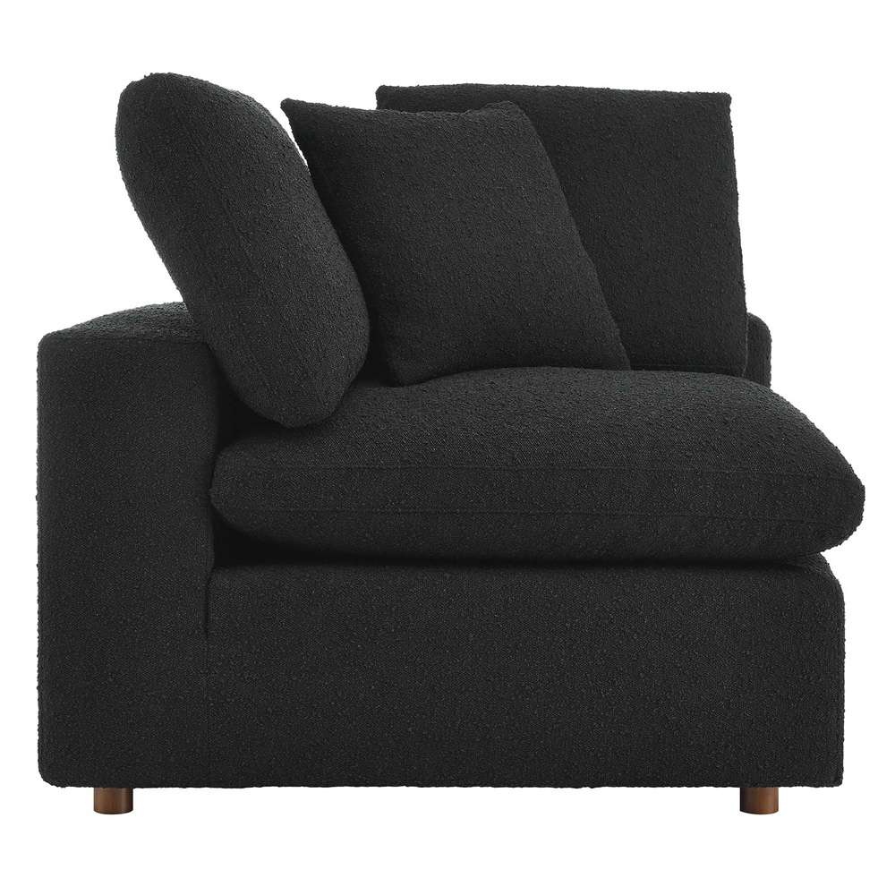 Modway - Commix Down Filled Overstuffed Boucle Fabric Corner Chair - EEI-6259-BLK veiw 2