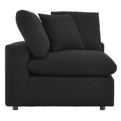 Modway - Commix Down Filled Overstuffed Boucle Fabric Corner Chair - EEI-6259-BLK veiw 2