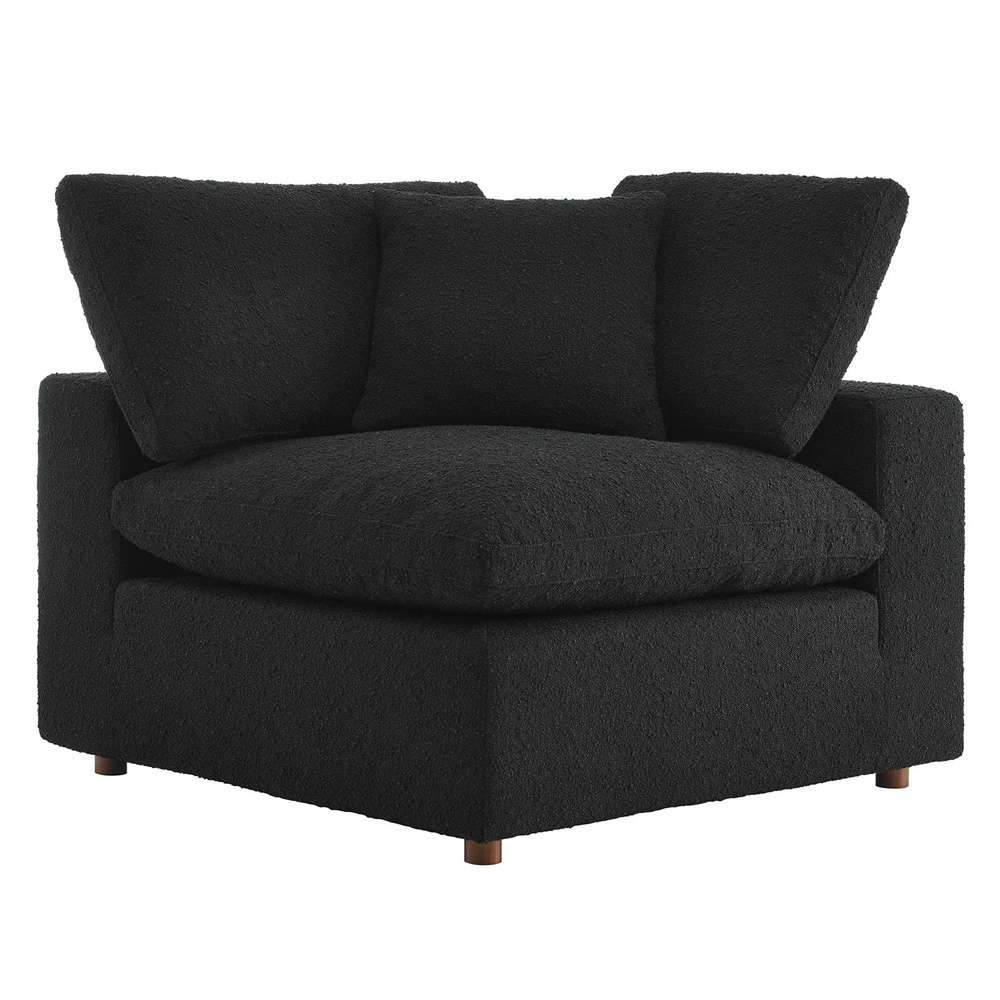 Modway - Commix Down Filled Overstuffed Boucle Fabric Corner Chair - EEI-6259-BLK veiw 4