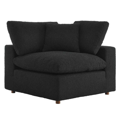 Modway - Commix Down Filled Overstuffed Boucle Fabric Corner Chair - EEI-6259-BLK veiw 4