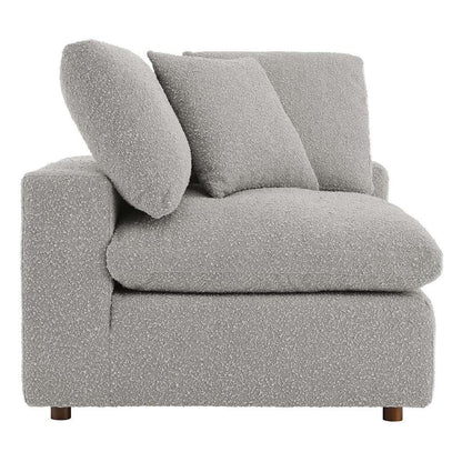 Modway - Commix Down Filled Overstuffed Boucle Fabric Corner Chair in Light Gray - EEI-6259-LGR veiw 2