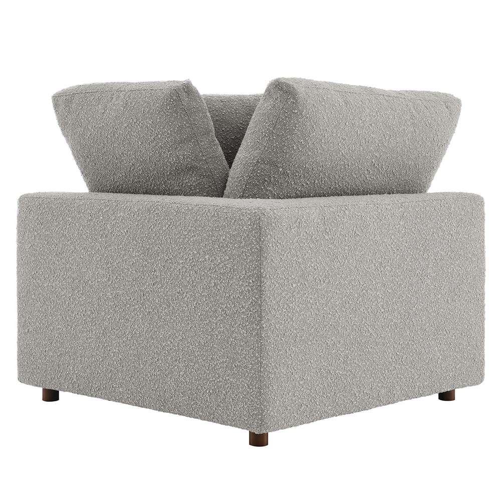 Modway - Commix Down Filled Overstuffed Boucle Fabric Corner Chair in Light Gray - EEI-6259-LGR veiw 3