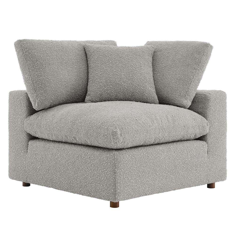 Modway - Commix Down Filled Overstuffed Boucle Fabric Corner Chair in Light Gray - EEI-6259-LGR veiw 4