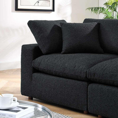 Modway - Commix Down Filled Overstuffed Boucle Fabric Loveseat - EEI-6361-BLK veiw 4