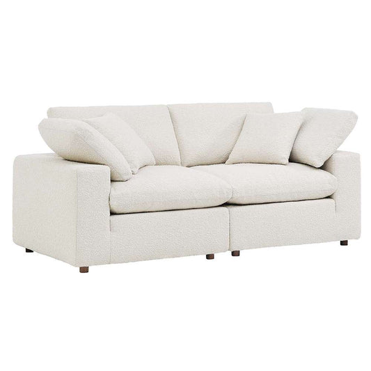 Modway - Commix Down Filled Overstuffed Boucle Fabric Loveseat - EEI-6361-IVO veiw 1