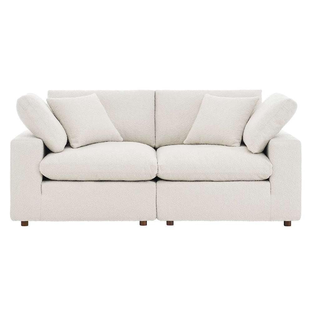 Modway - Commix Down Filled Overstuffed Boucle Fabric Loveseat - EEI-6361-IVO veiw 3