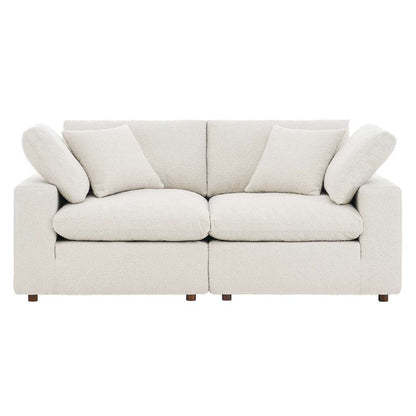 Modway - Commix Down Filled Overstuffed Boucle Fabric Loveseat - EEI-6361-IVO veiw 3
