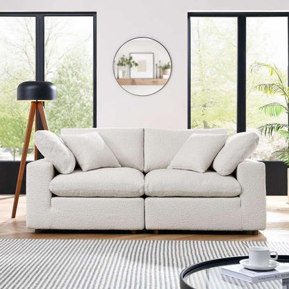 Modway - Commix Down Filled Overstuffed Boucle Fabric Loveseat - EEI-6361-IVO veiw 5