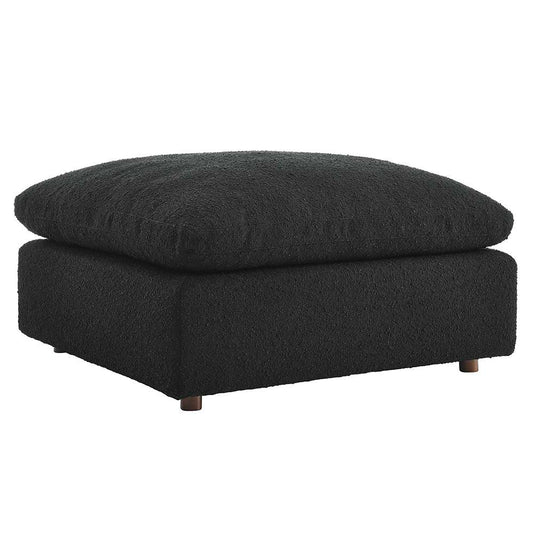 Modway - Commix Down Filled Overstuffed Boucle Fabric Ottoman - EEI-6258-BLK veiw 1