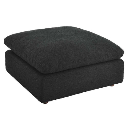 Modway - Commix Down Filled Overstuffed Boucle Fabric Ottoman - EEI-6258-BLK veiw 3