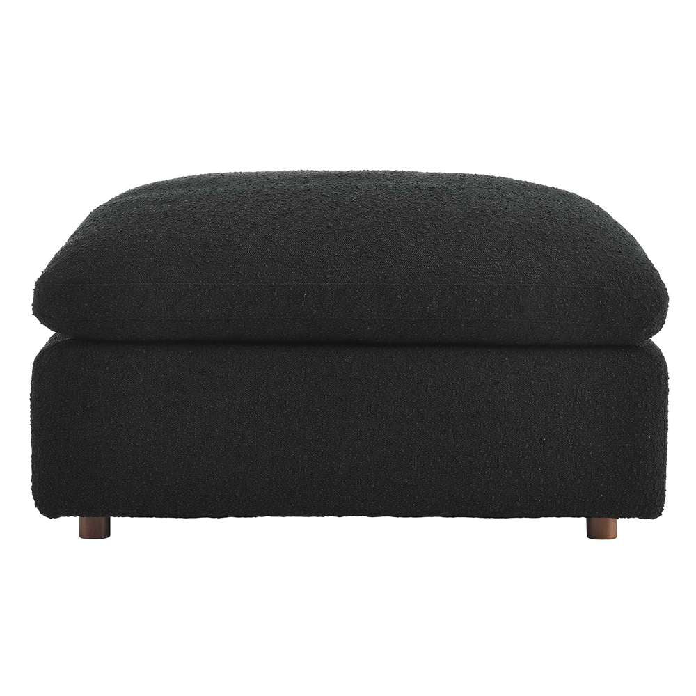 Modway - Commix Down Filled Overstuffed Boucle Fabric Ottoman - EEI-6258-BLK veiw 4