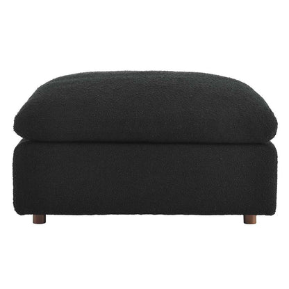 Modway - Commix Down Filled Overstuffed Boucle Fabric Ottoman - EEI-6258-BLK veiw 4