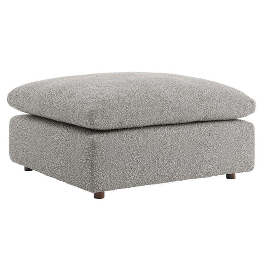 Modway - Commix Down Filled Overstuffed Boucle Fabric Ottoman in Light Gray - EEI-6258-LGR veiw 1