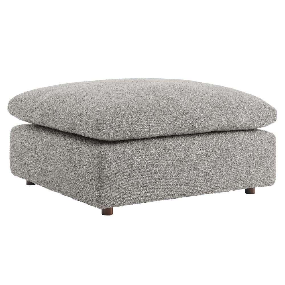 Modway - Commix Down Filled Overstuffed Boucle Fabric Ottoman in Light Gray - EEI-6258-LGR veiw 2