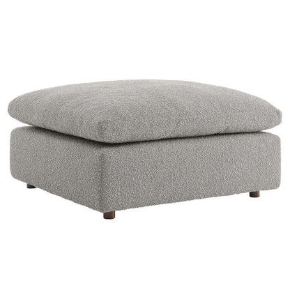 Modway - Commix Down Filled Overstuffed Boucle Fabric Ottoman in Light Gray - EEI-6258-LGR veiw 2