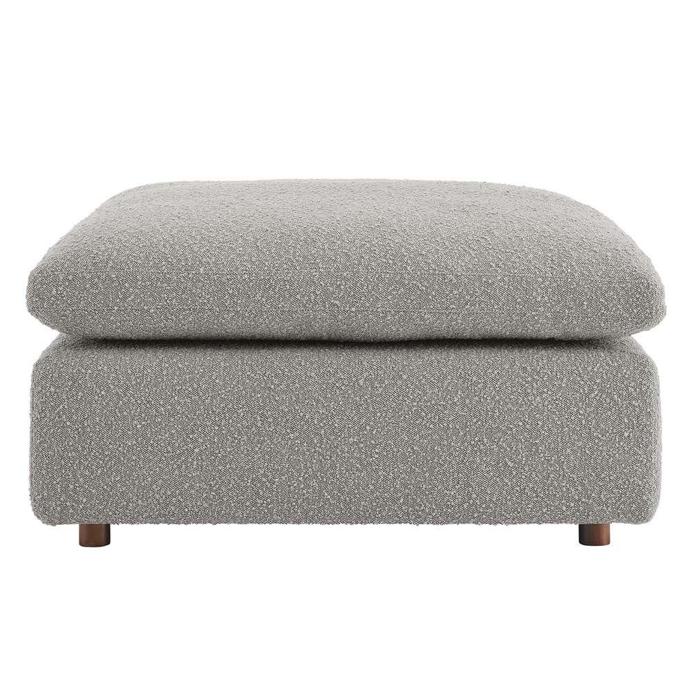 Modway - Commix Down Filled Overstuffed Boucle Fabric Ottoman in Light Gray - EEI-6258-LGR veiw 4