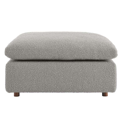 Modway - Commix Down Filled Overstuffed Boucle Fabric Ottoman in Light Gray - EEI-6258-LGR veiw 4