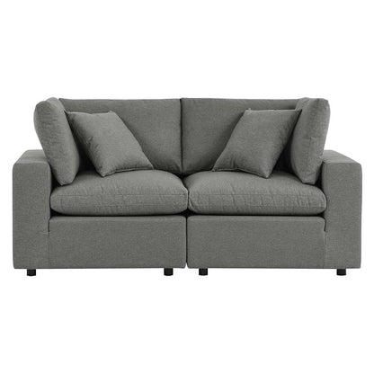 Modway - Commix Overstuffed Outdoor Patio Loveseat - EEI-5576-CHA veiw 1