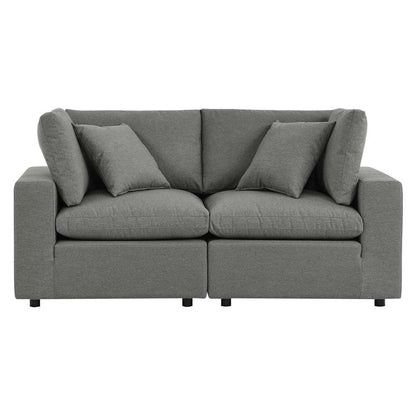 Modway - Commix Overstuffed Outdoor Patio Loveseat - EEI-5576-CHA veiw 2