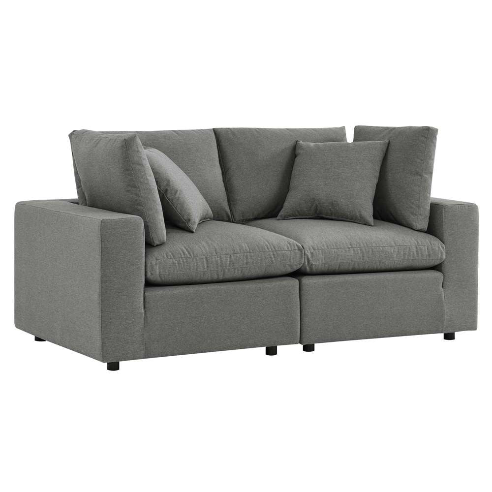 Modway - Commix Overstuffed Outdoor Patio Loveseat - EEI-5576-CHA veiw 3