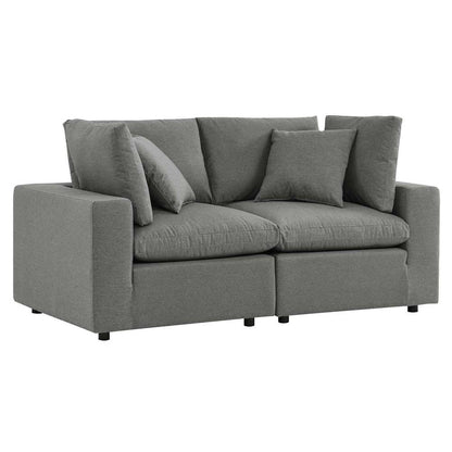 Modway - Commix Overstuffed Outdoor Patio Loveseat - EEI-5576-CHA veiw 3