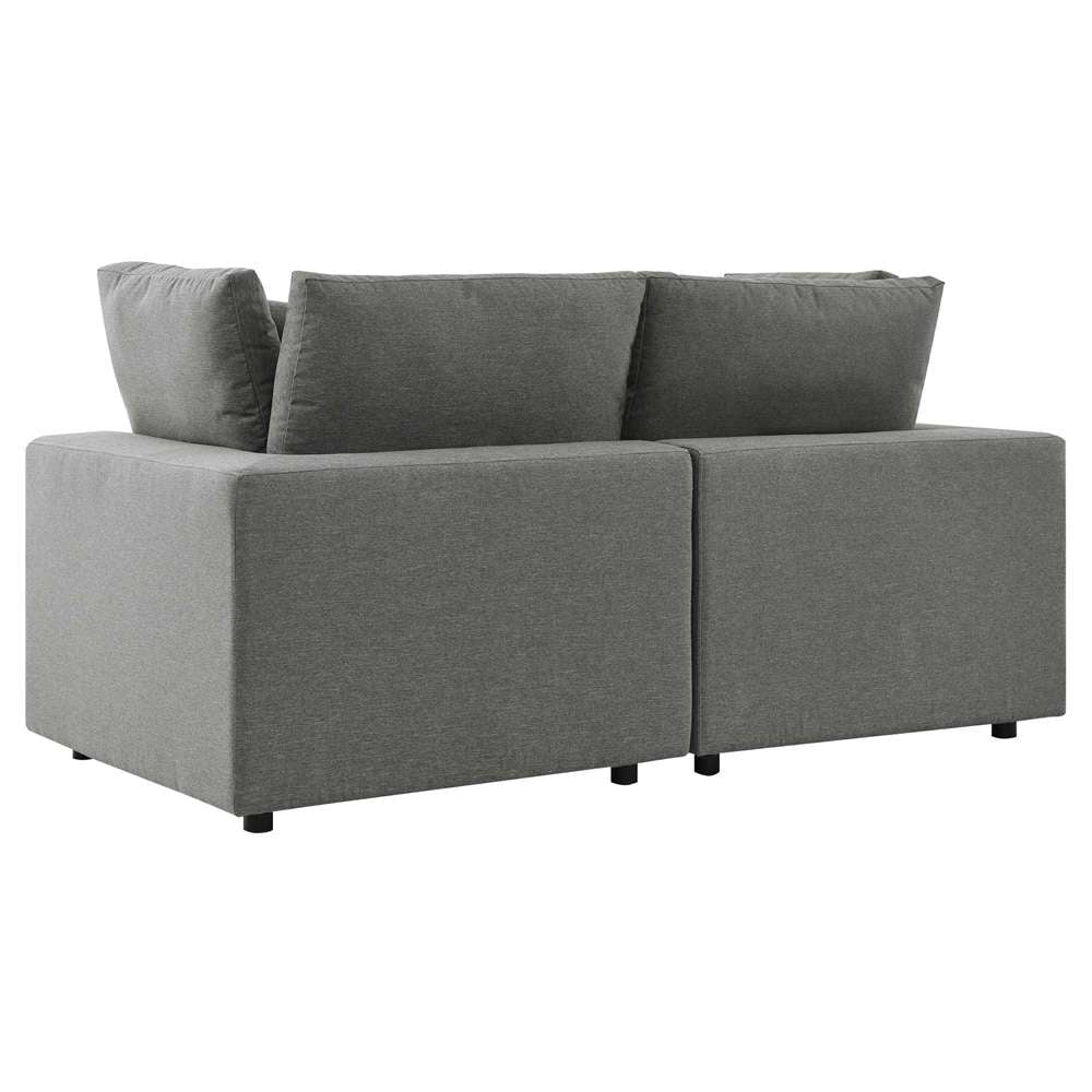 Modway - Commix Overstuffed Outdoor Patio Loveseat - EEI-5576-CHA veiw 4