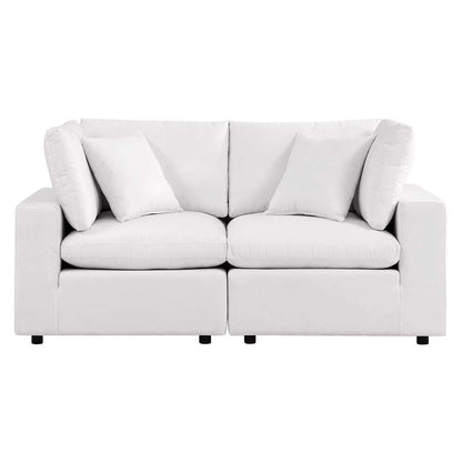 Modway - Commix Overstuffed Outdoor Patio Loveseat - EEI-5576-WHI veiw 1