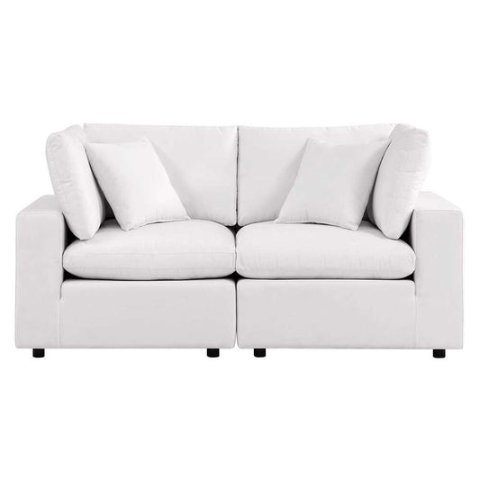 Modway - Commix Overstuffed Outdoor Patio Loveseat - EEI-5576-WHI veiw 1