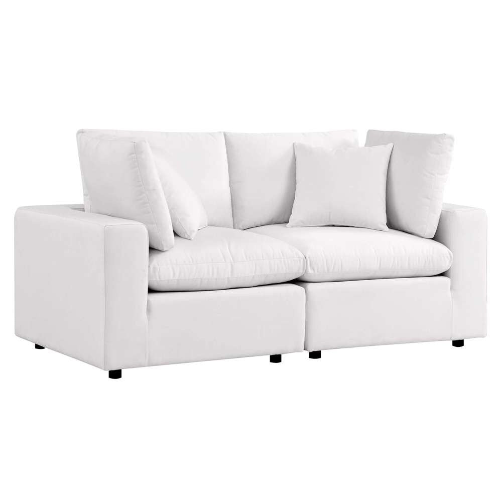 Modway - Commix Overstuffed Outdoor Patio Loveseat - EEI-5576-WHI veiw 3