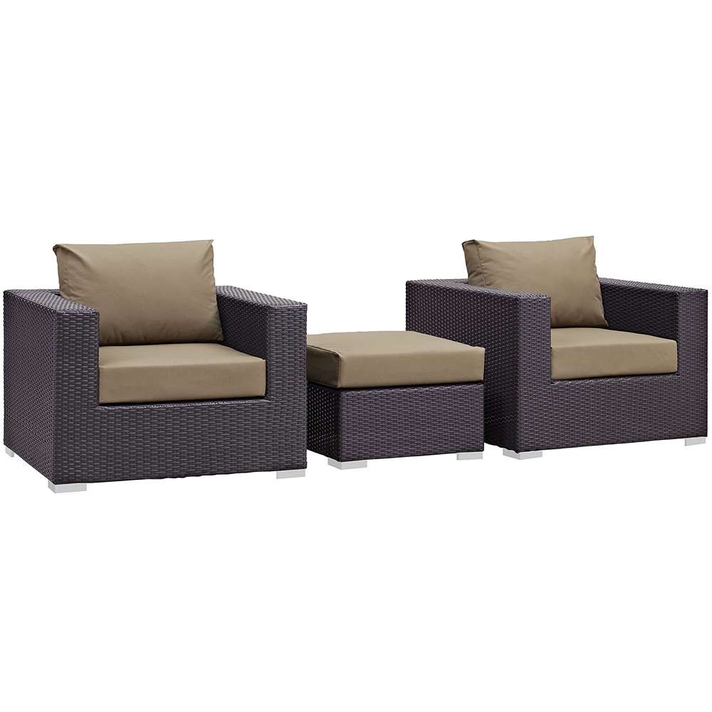 Modway - Convene 3 Piece Outdoor Patio Sofa Set - EEI-2174-EXP-MOC-SET veiw 1