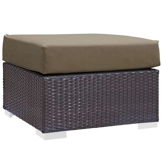 Modway - Convene Outdoor Patio Fabric Square Ottoman - EEI-1911-EXP-MOC veiw 1