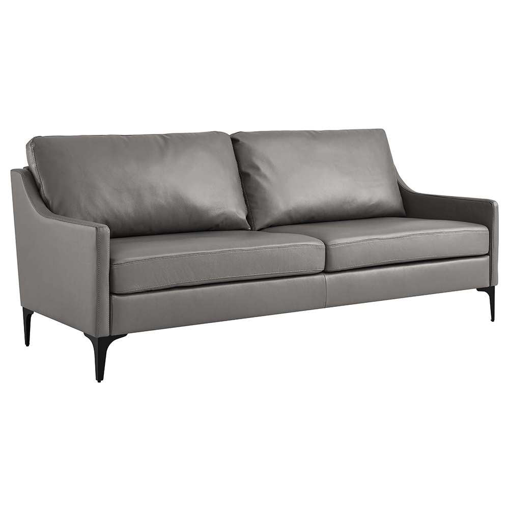 Modway - Corland Leather Sofa - EEI-6018-GRY veiw 1