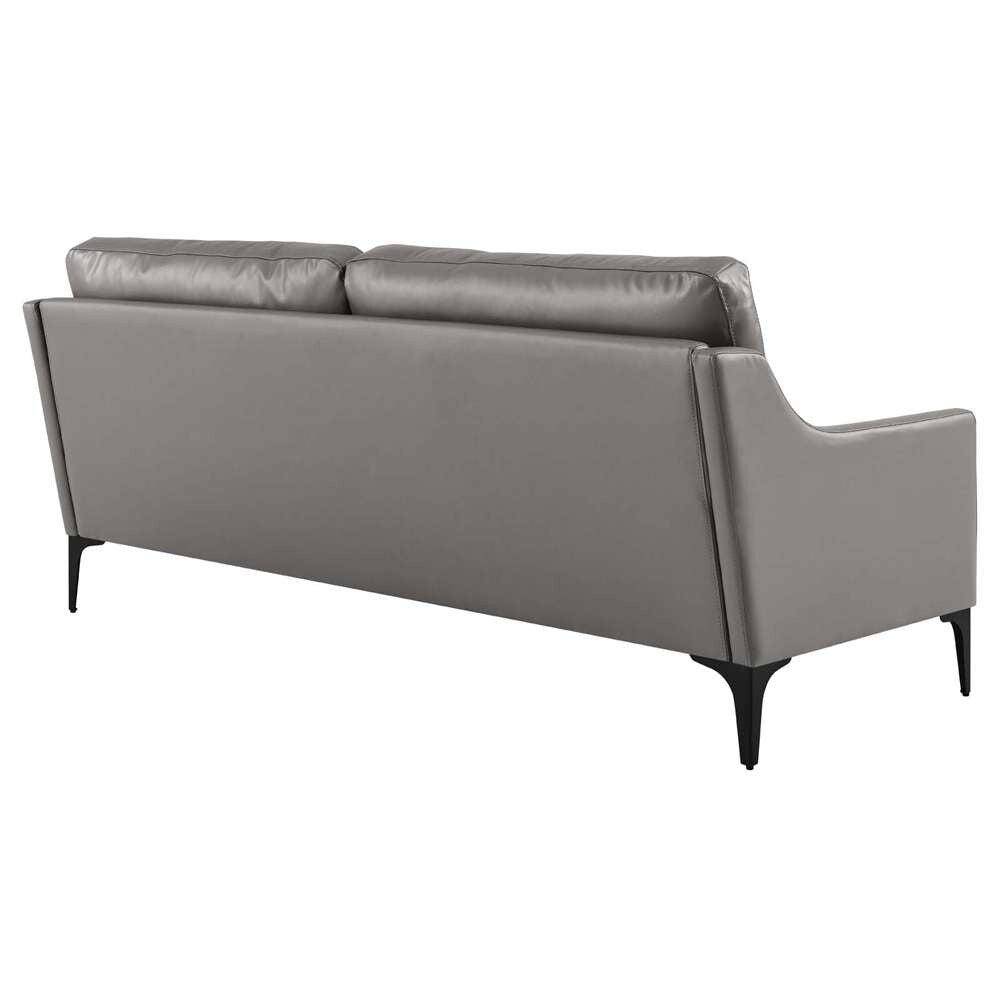 Modway - Corland Leather Sofa - EEI-6018-GRY veiw 4
