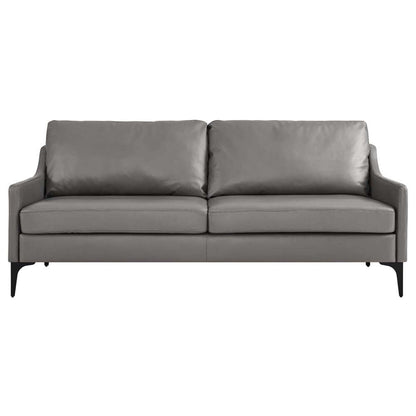 Modway - Corland Leather Sofa - EEI-6018-GRY veiw 5