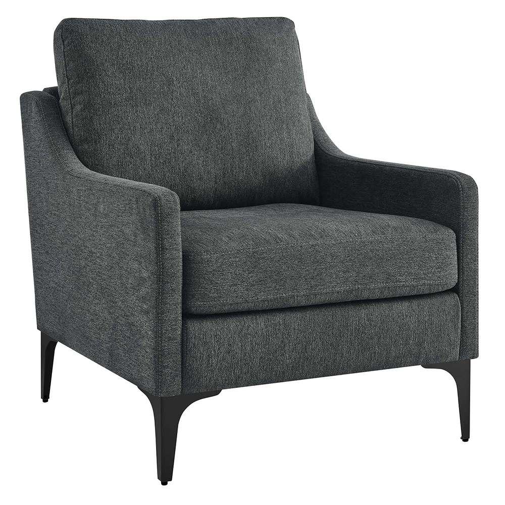 Modway - Corland Upholstered Fabric Armchair - EEI-6023-CHA veiw 1