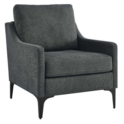 Modway - Corland Upholstered Fabric Armchair - EEI-6023-CHA veiw 1