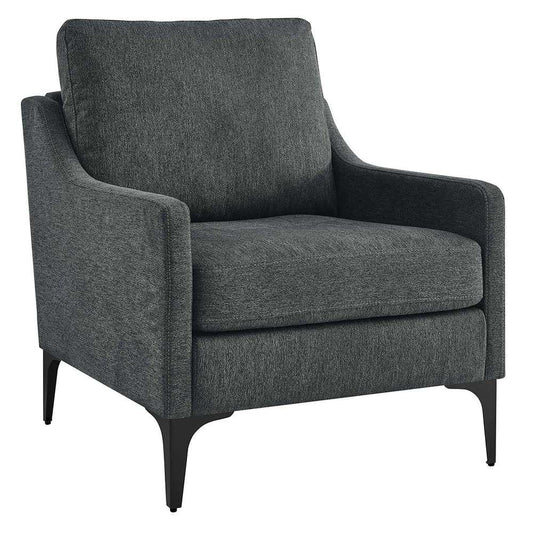 Modway - Corland Upholstered Fabric Armchair - EEI-6023-CHA veiw 1