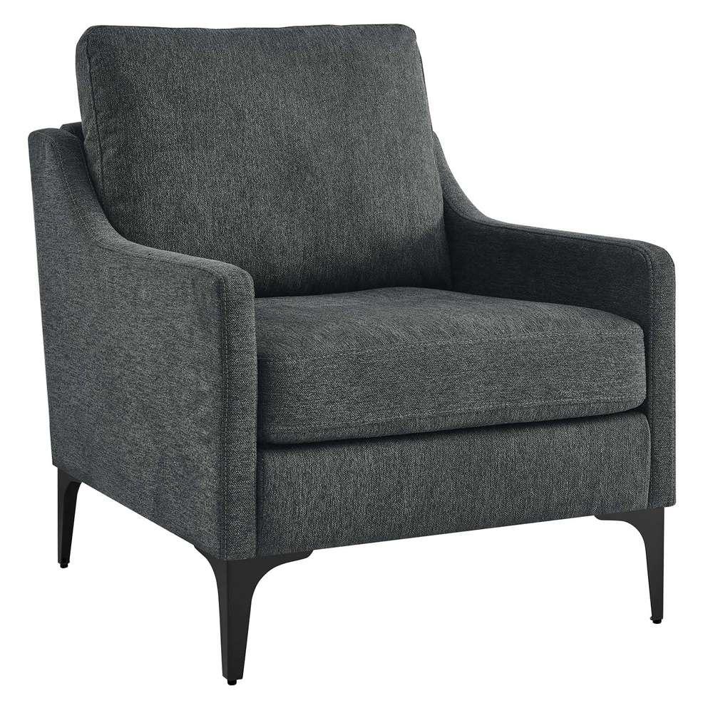 Modway - Corland Upholstered Fabric Armchair - EEI-6023-CHA veiw 2