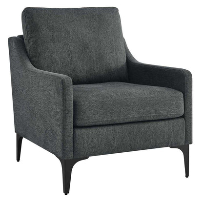 Modway - Corland Upholstered Fabric Armchair - EEI-6023-CHA veiw 2