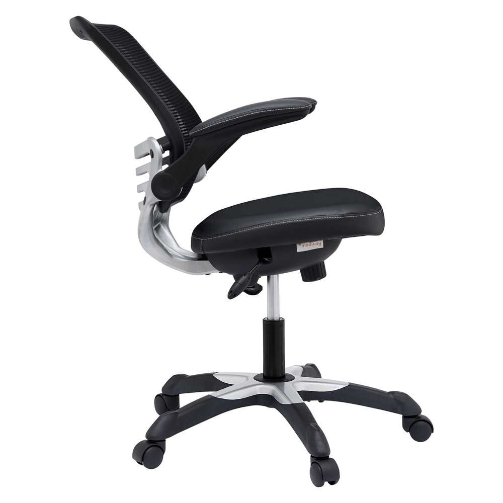 Modway - Edge Vinyl Office Chair - EEI-595-BLK veiw 3