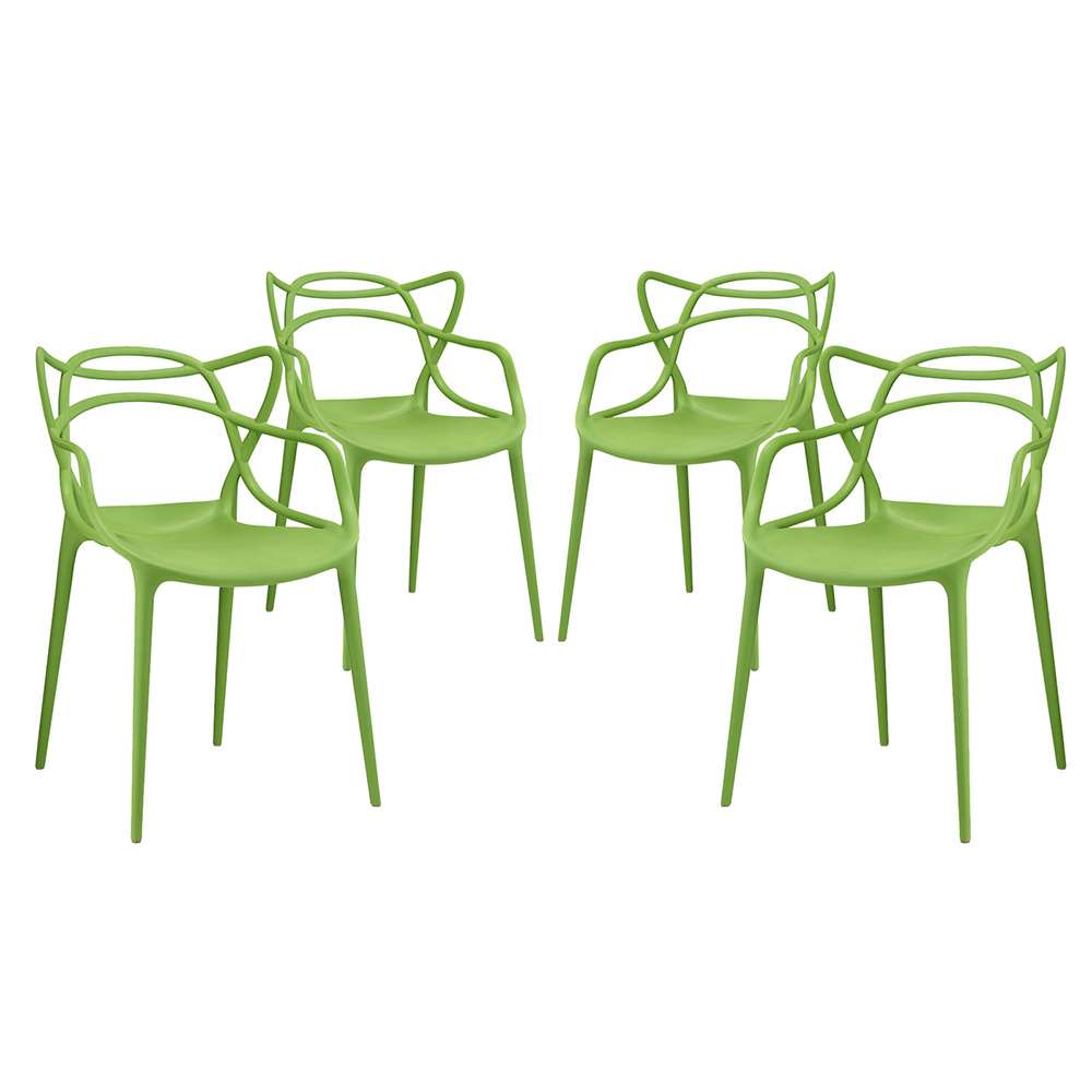 Modway - Entangled Dining Set (Set of 4) - EEI-2348-GRN-SET veiw 1